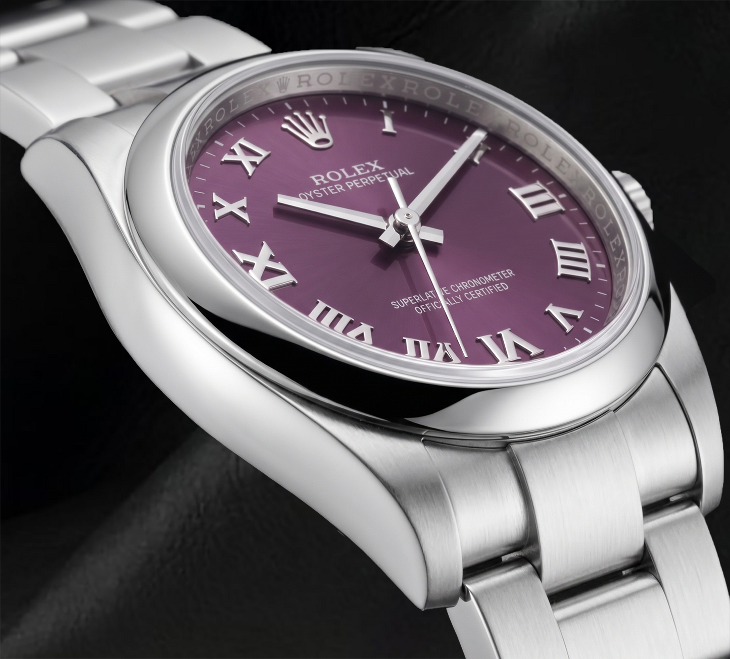 Rolex Datejust 177200 Violettes römisches Zifferblatt 31 mm Edelstahl Uhr