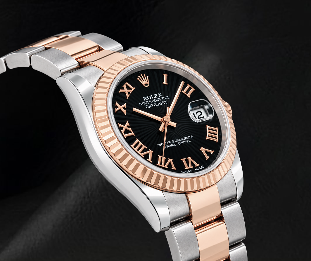 Rolex Datejust 178271 Bicolor Uhr 31 mm schwarzes römisches Zifferblatt