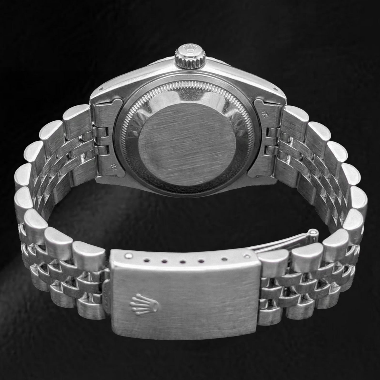 Rolex Datejust 26 mm Damenuhr aus Edelstahl mit schwarzem Zifferblatt