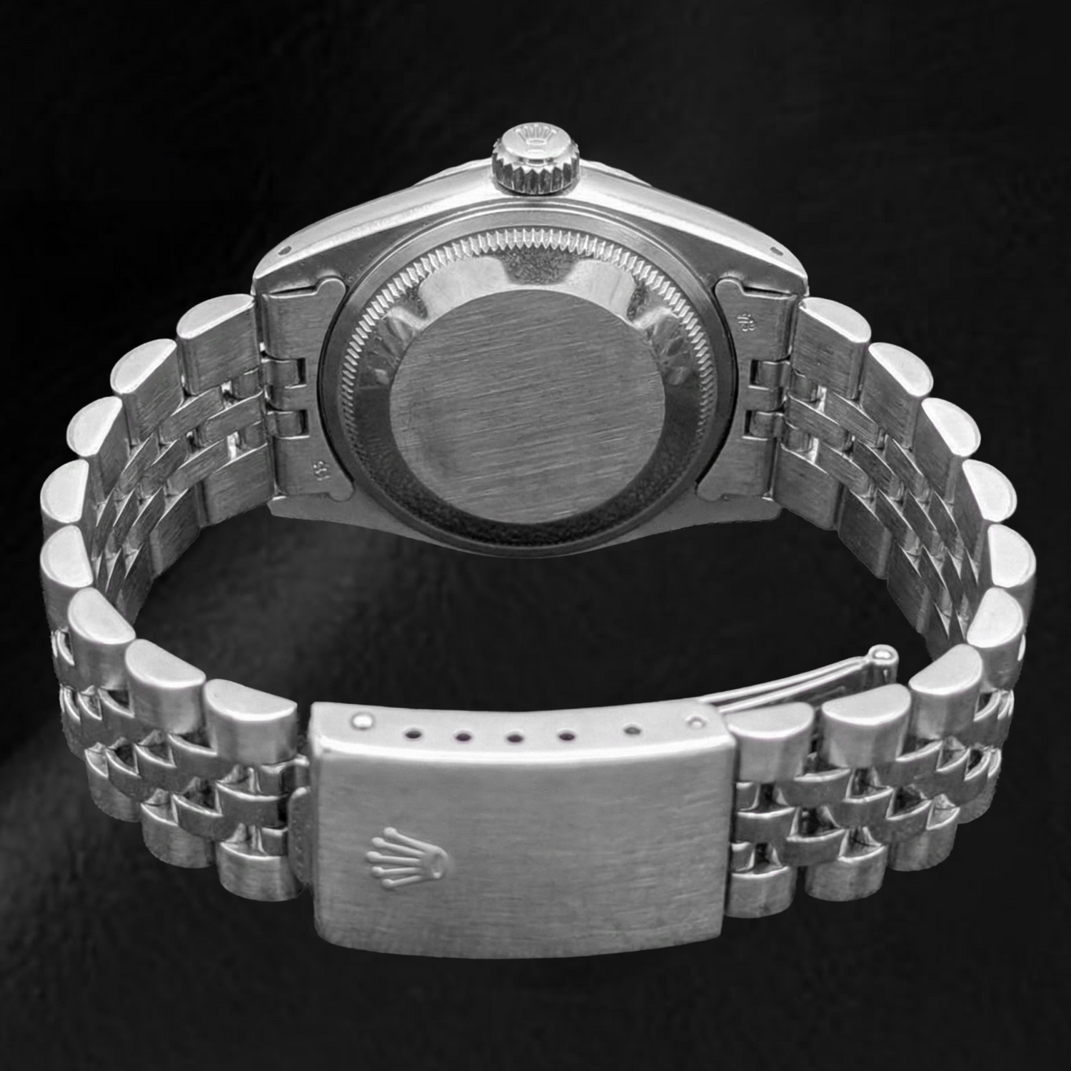 Rolex Datejust 26 mm Damenuhr aus Edelstahl mit schwarzem Zifferblatt