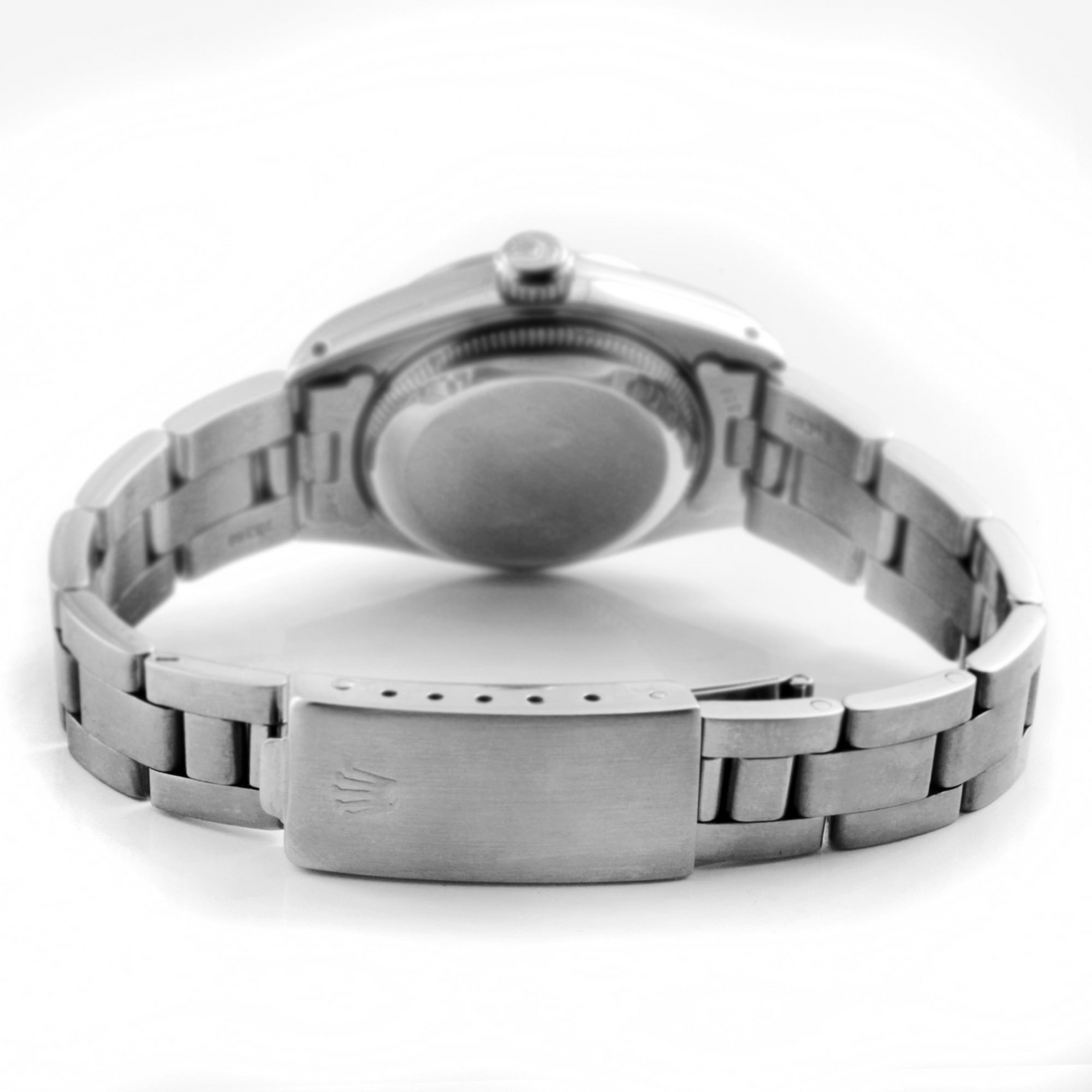 Rolex Datejust 26 mm Damenuhr mit rosa Perlmutt-Diamant-Zifferblatt und Edelstahl-Oyster-Armband
