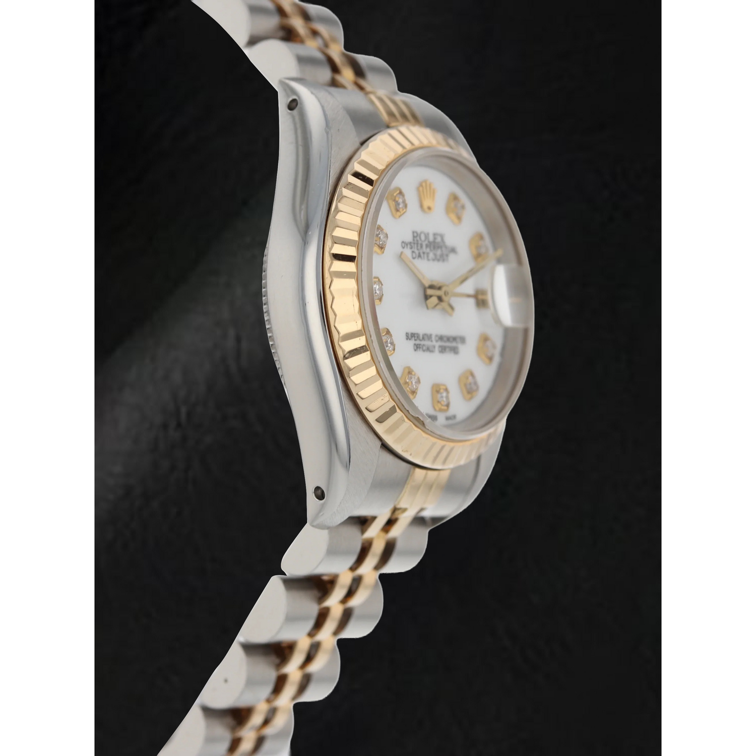 Rolex Datejust 26 mm Weißes Zifferblatt mit Diamanten, Jubilee-Armband, Zweifarbige Uhr