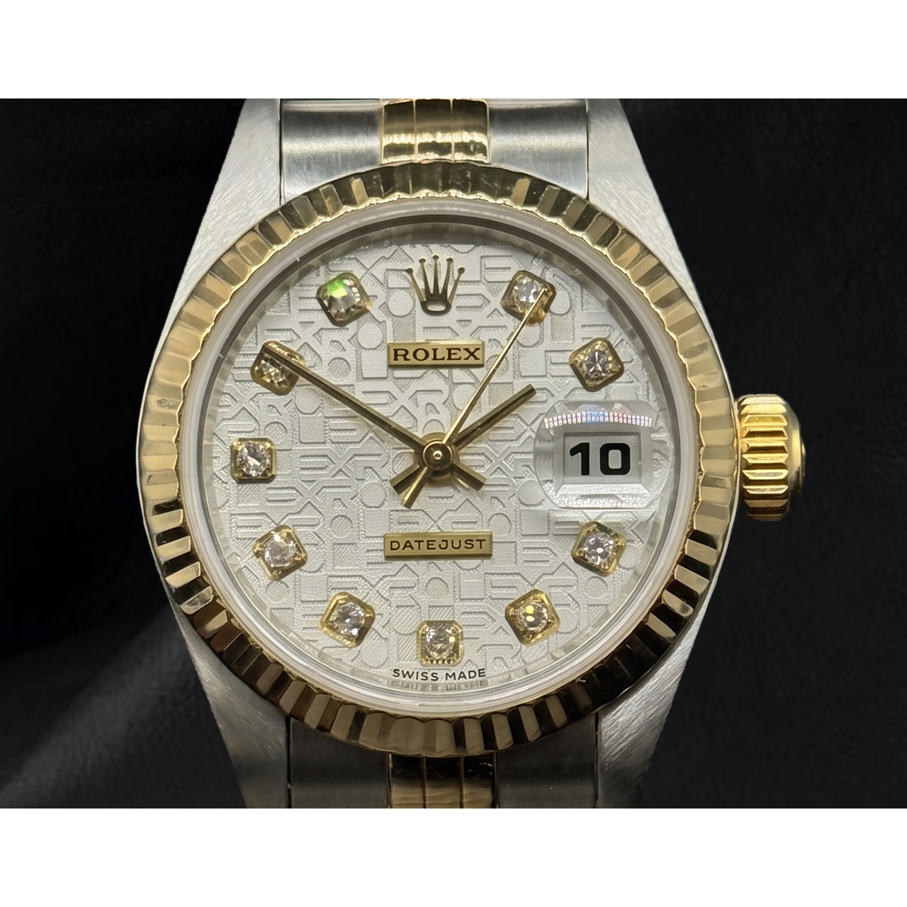 Rolex Datejust 26 mm Bicolor Damenuhr Jubilé-Armband Jahr 2002