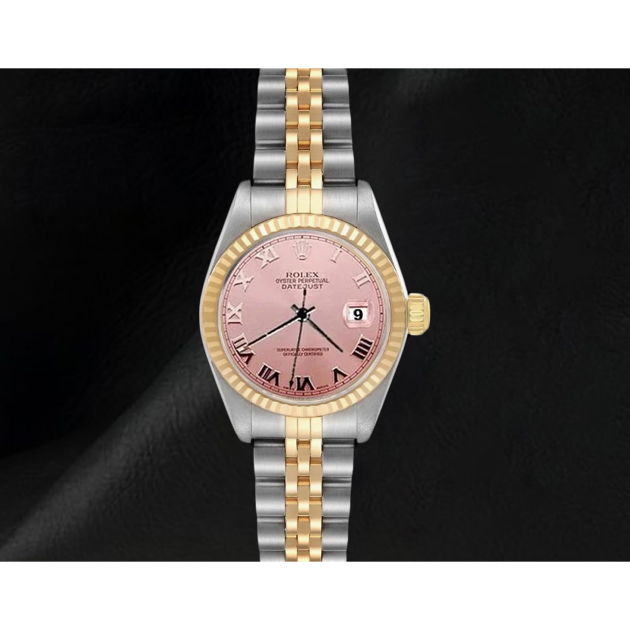 Rolex Datejust 26 mm Jahr 2002 Römisches Zifferblatt Bicolor Damenuhr