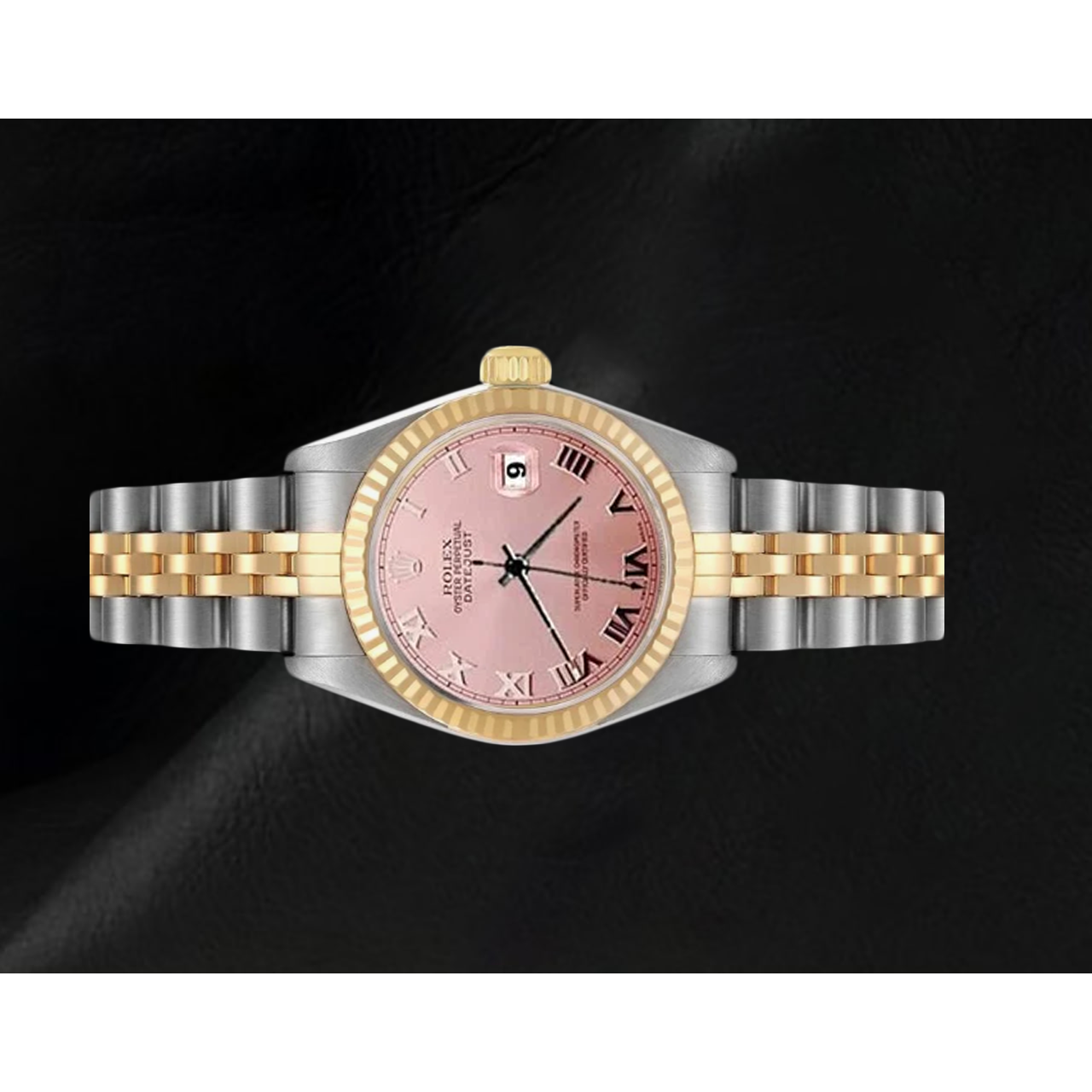 Rolex Datejust 26 mm Jahr 2002 Römisches Zifferblatt Bicolor Damenuhr