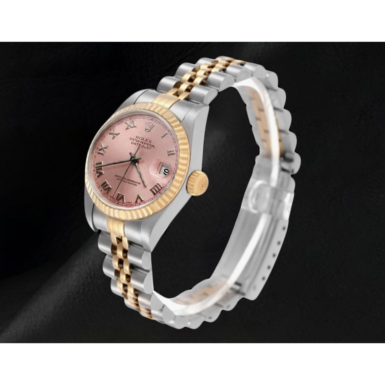 Rolex Datejust 26 mm Jahr 2002 Römisches Zifferblatt Bicolor Damenuhr