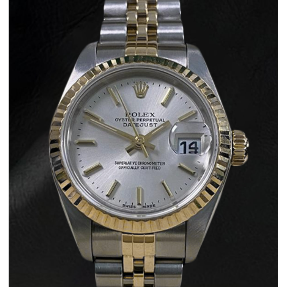 Rolex Datejust 26 mm Jahr 2002 Edelstahl und Gelbgold Damenuhr