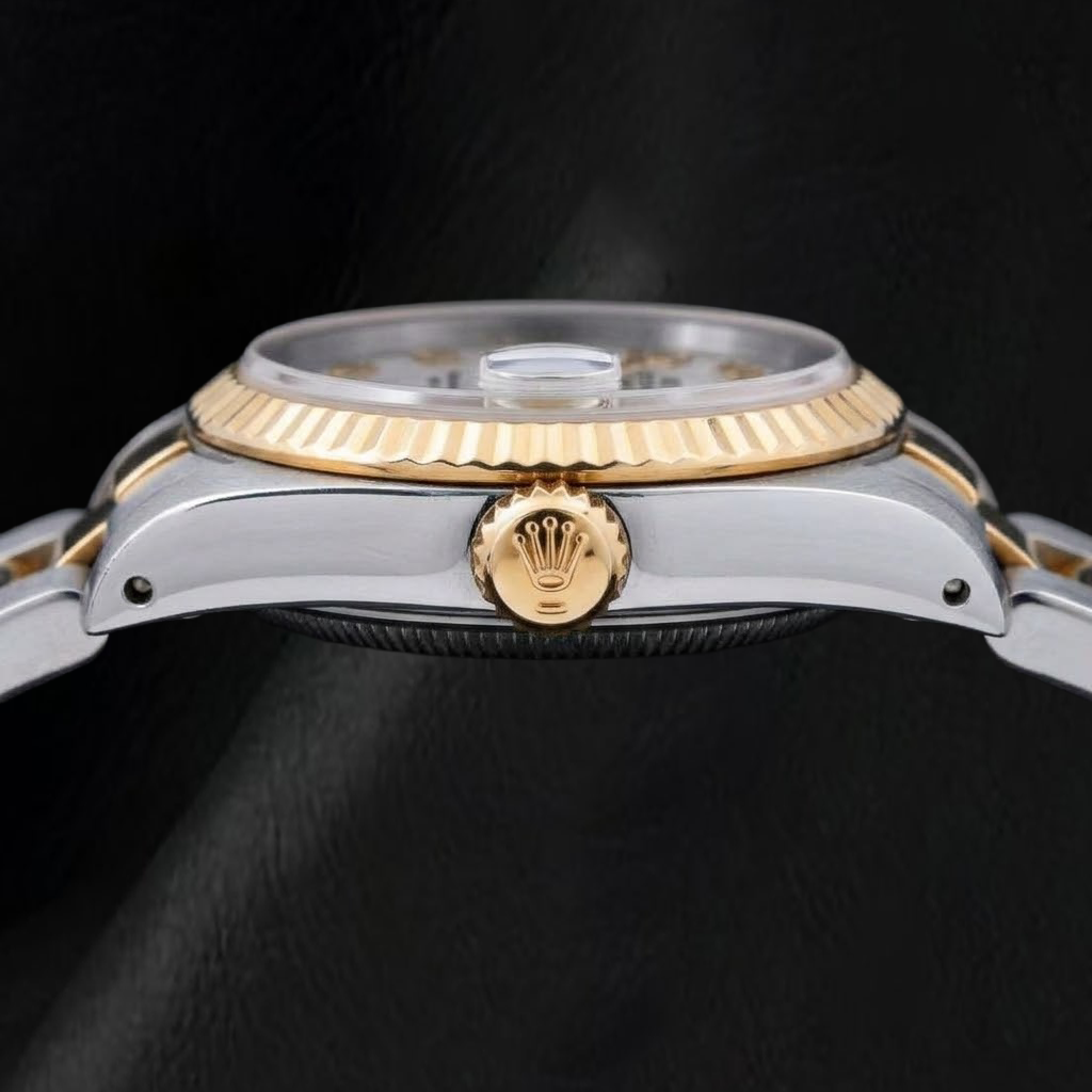 Rolex Datejust 26 mm 69173 Elfenbeinfarbenes Jubilé-Zifferblatt mit arabischen Ziffern Bicolor Oyster-Armband Uhr