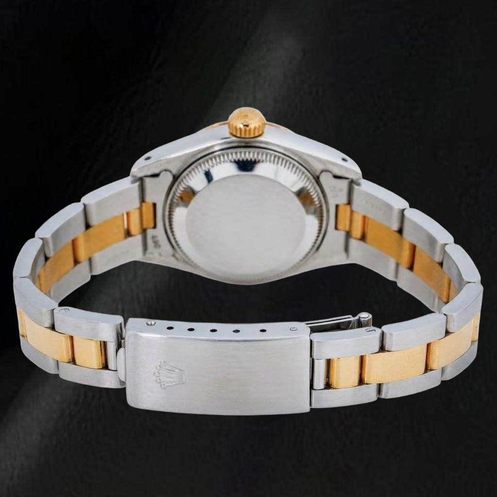 Rolex Datejust 26 mm 69173 Elfenbeinfarbenes Jubilé-Zifferblatt mit arabischen Ziffern Bicolor Oyster-Armband Uhr