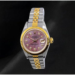 Rolex Datejust 26 mm Bicolor Uhr mit Perlmutt-Diamantzifferblatt Jahr 2002