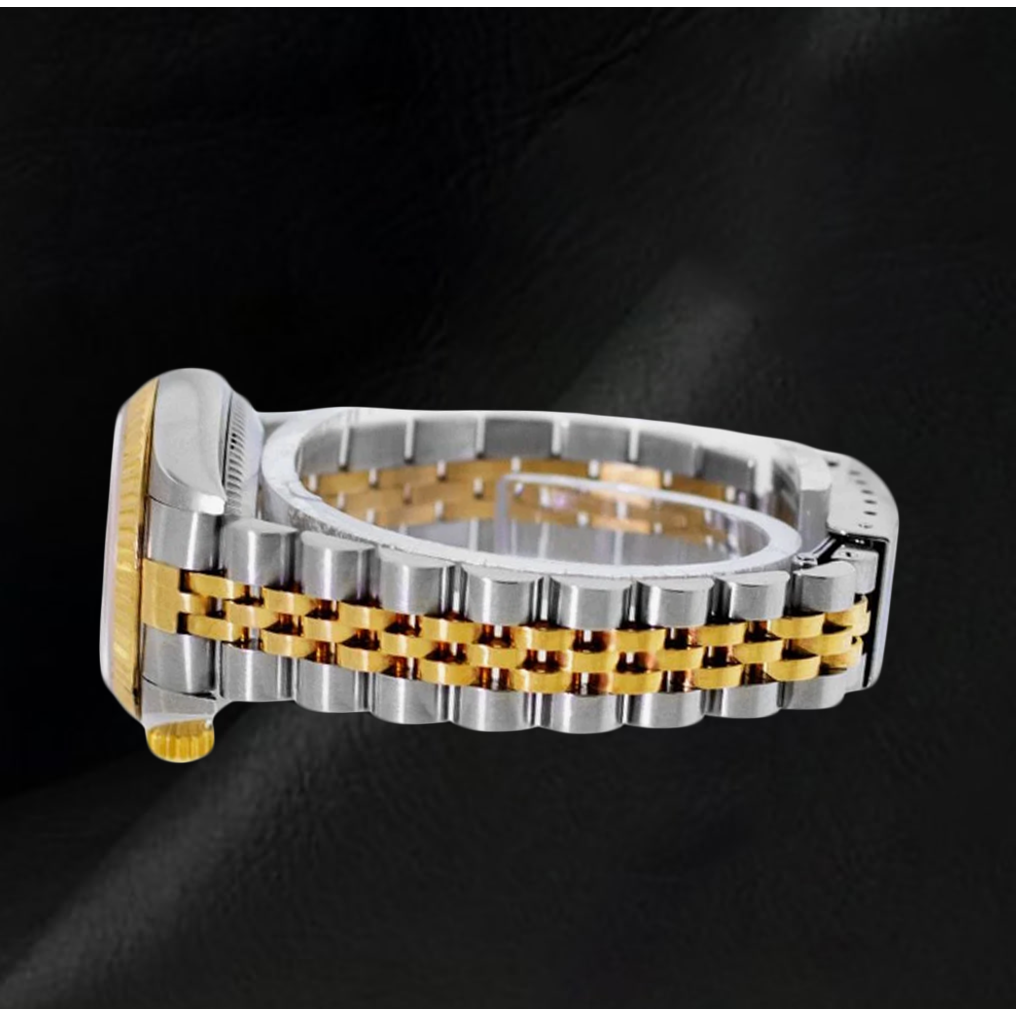 Rolex Datejust 26 mm Bicolor Uhr mit Perlmutt-Diamantzifferblatt Jahr 2002