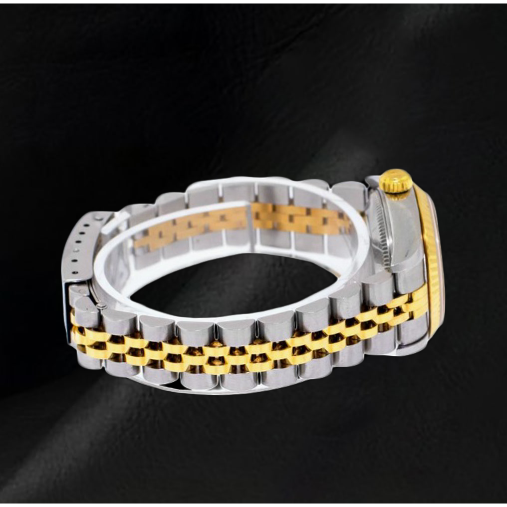 Rolex Datejust 26 mm Bicolor Uhr mit Perlmutt-Diamantzifferblatt Jahr 2002