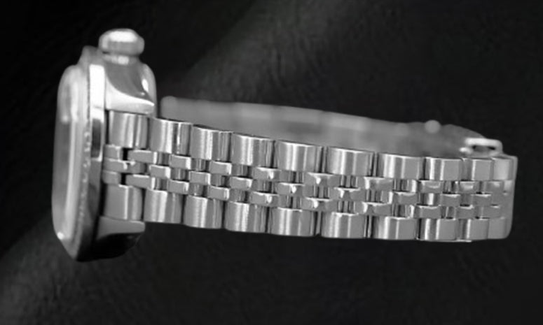 Rolex Datejust 26 mm weißes Perlmutt-Diamant-Zifferblatt aus Edelstahl