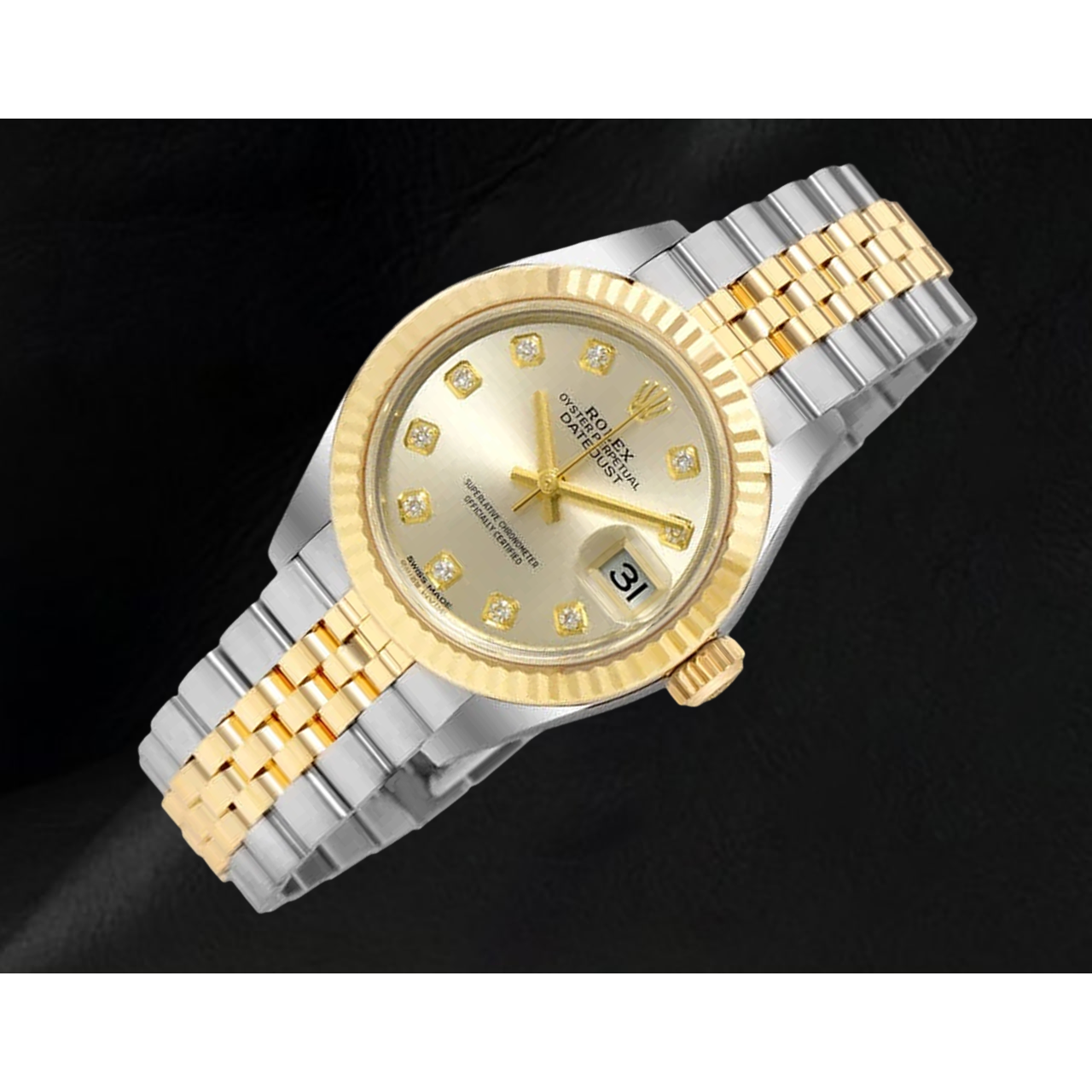 Rolex Datejust 279173 Damen Bicolor Diamantzifferblatt 28 mm Armbanduhr
