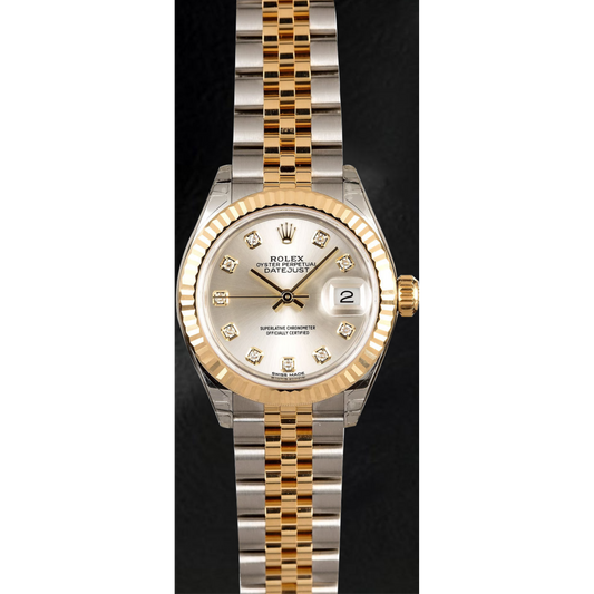 Rolex Datejust 179173 Silber Diamantzifferblatt 26 mm Bicolor Uhr