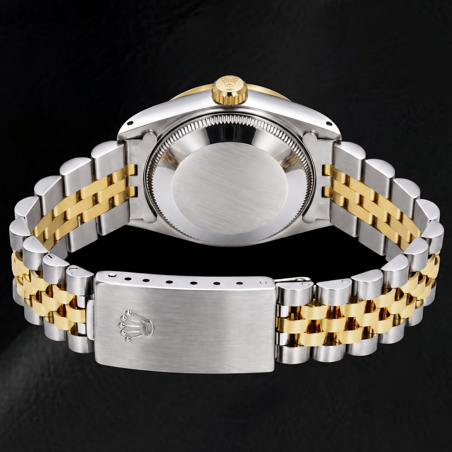 Rolex Datejust 6824 31 mm Bicolor-Uhr, champagnerfarbenes Zifferblatt mit Strichindizes und römischen Ziffern