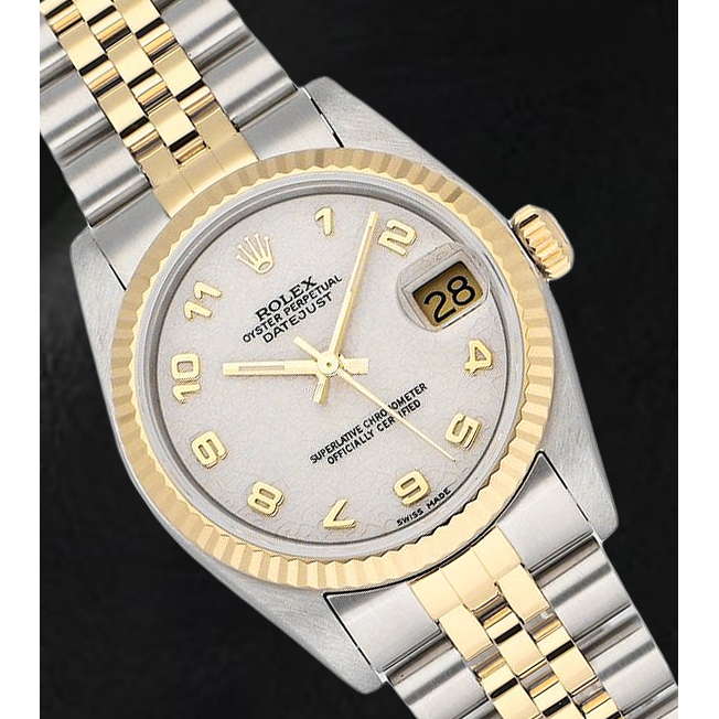 Schmuckstein Rolex in Two Tone – Frontansicht