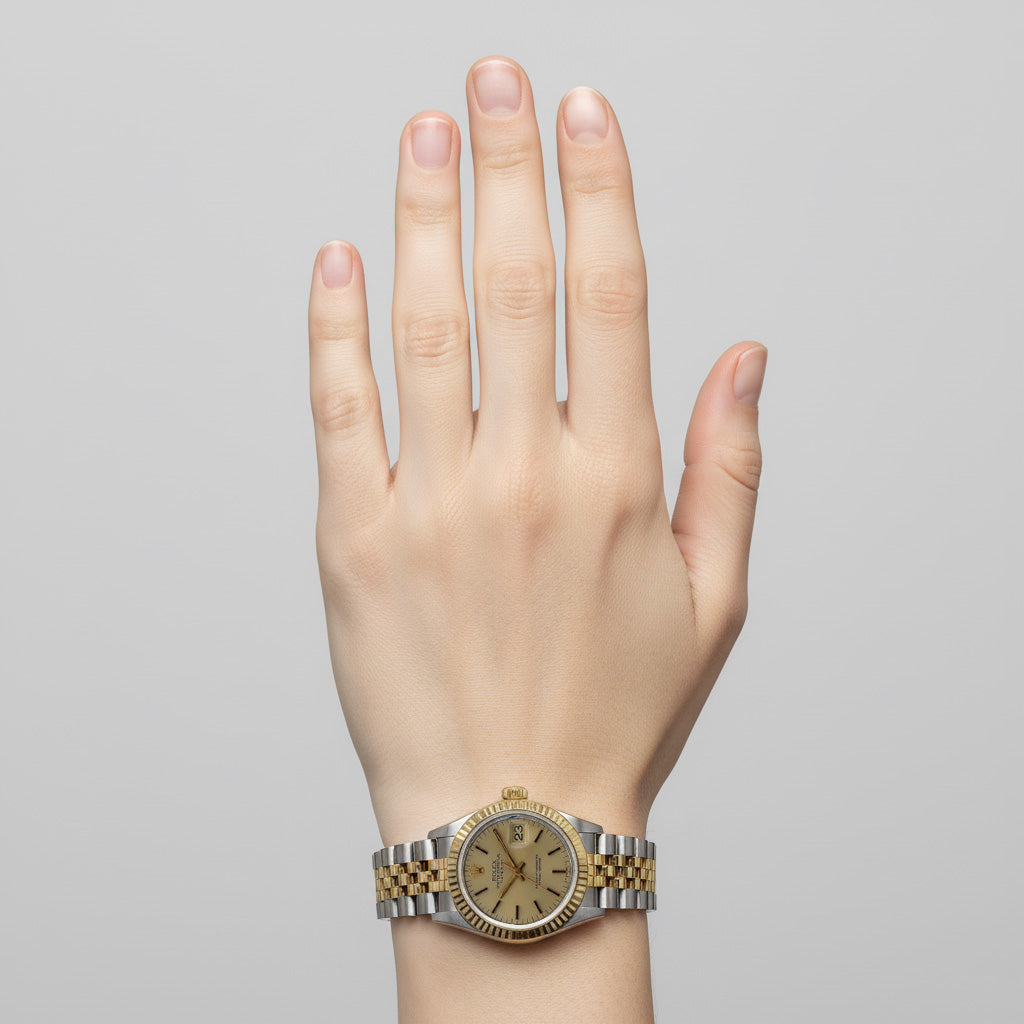 Rolex Datejust 31 mm Champagner-Stick, zweifarbige Uhr