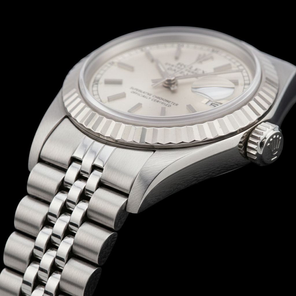 Rolex Datejust 31 mm Edelstahluhr mit silbernem Zifferblatt