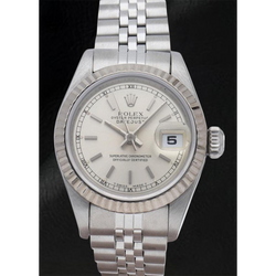 Rolex Datejust 31 mm Edelstahluhr mit silbernem Zifferblatt