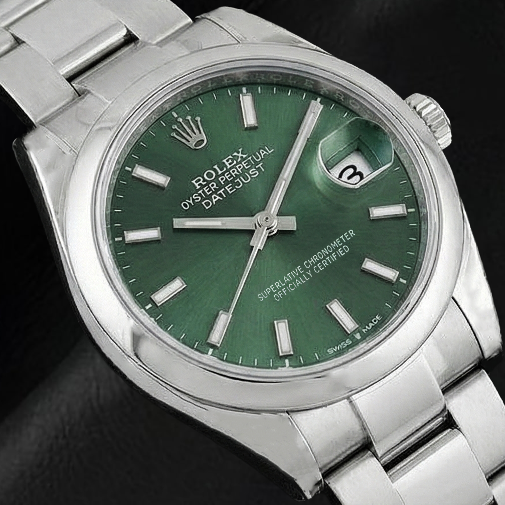 Rolex Datejust 31 mm Mintgrün-Leuchtzifferblatt aus Edelstahl