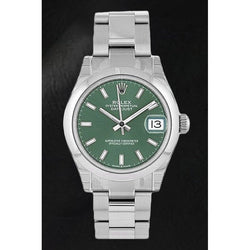 Rolex Datejust 31 mm Mintgrün-Leuchtzifferblatt aus Edelstahl