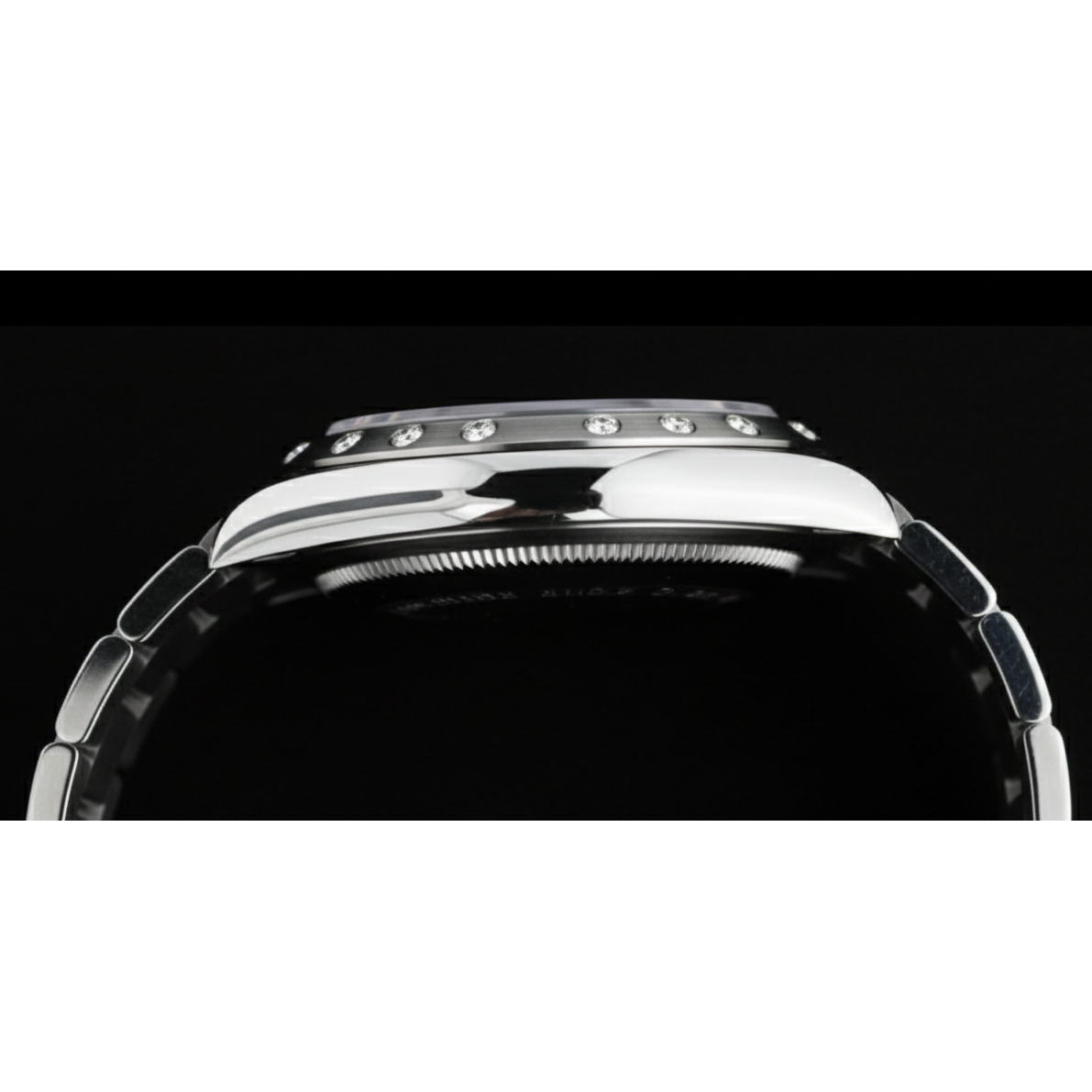 Rolex Datejust 31 mm schwarze römische Diamant-Damenuhr aus Edelstahl