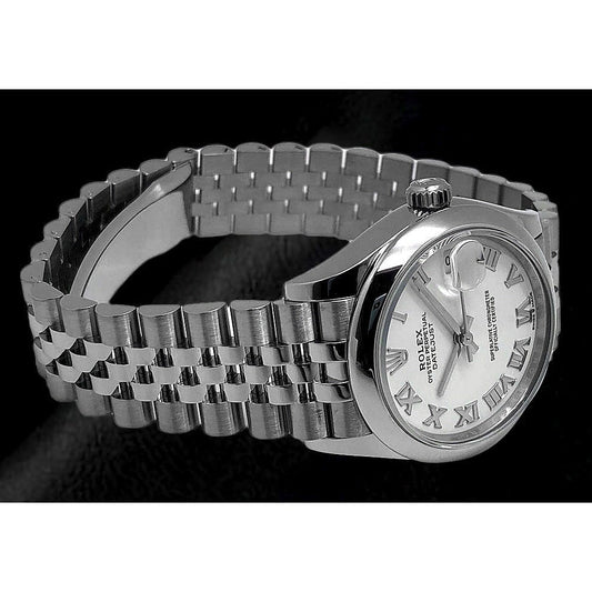 weiße römische Datejust Rolex
