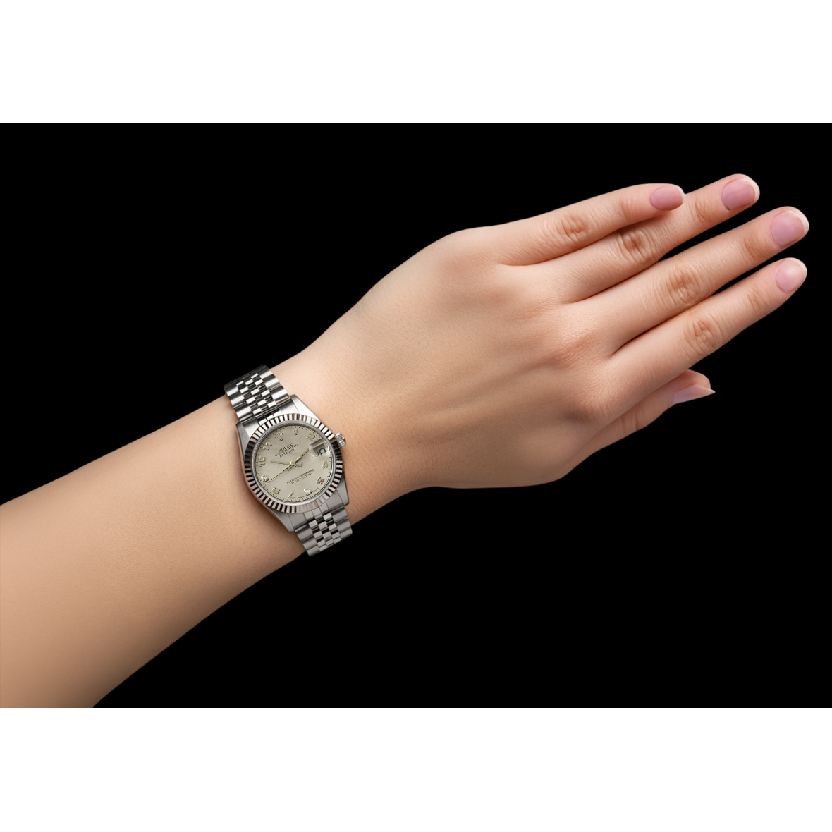 Südseeperle Rolex -Karat Stainless Steel – Profilansicht