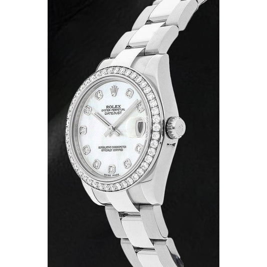 Authentischer Zuchtperle Rolex Karat Sterling Silver – Frontansicht