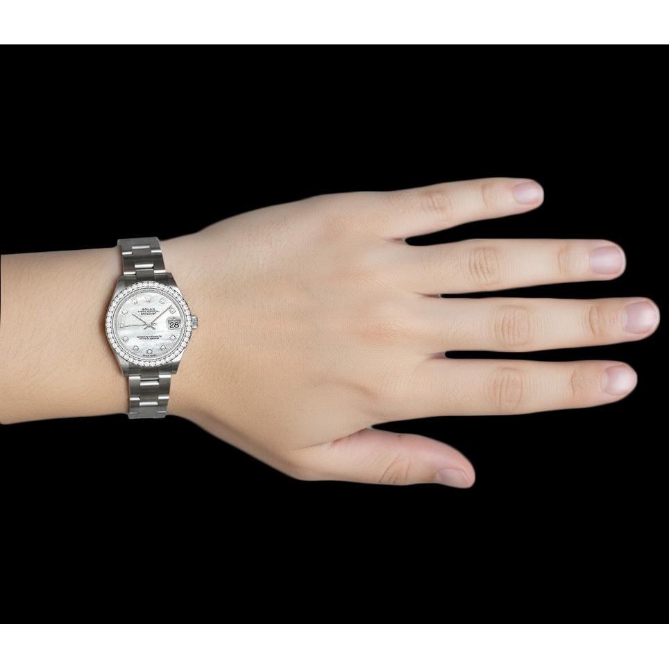 Authentischer Zuchtperle Rolex – Schrägansicht