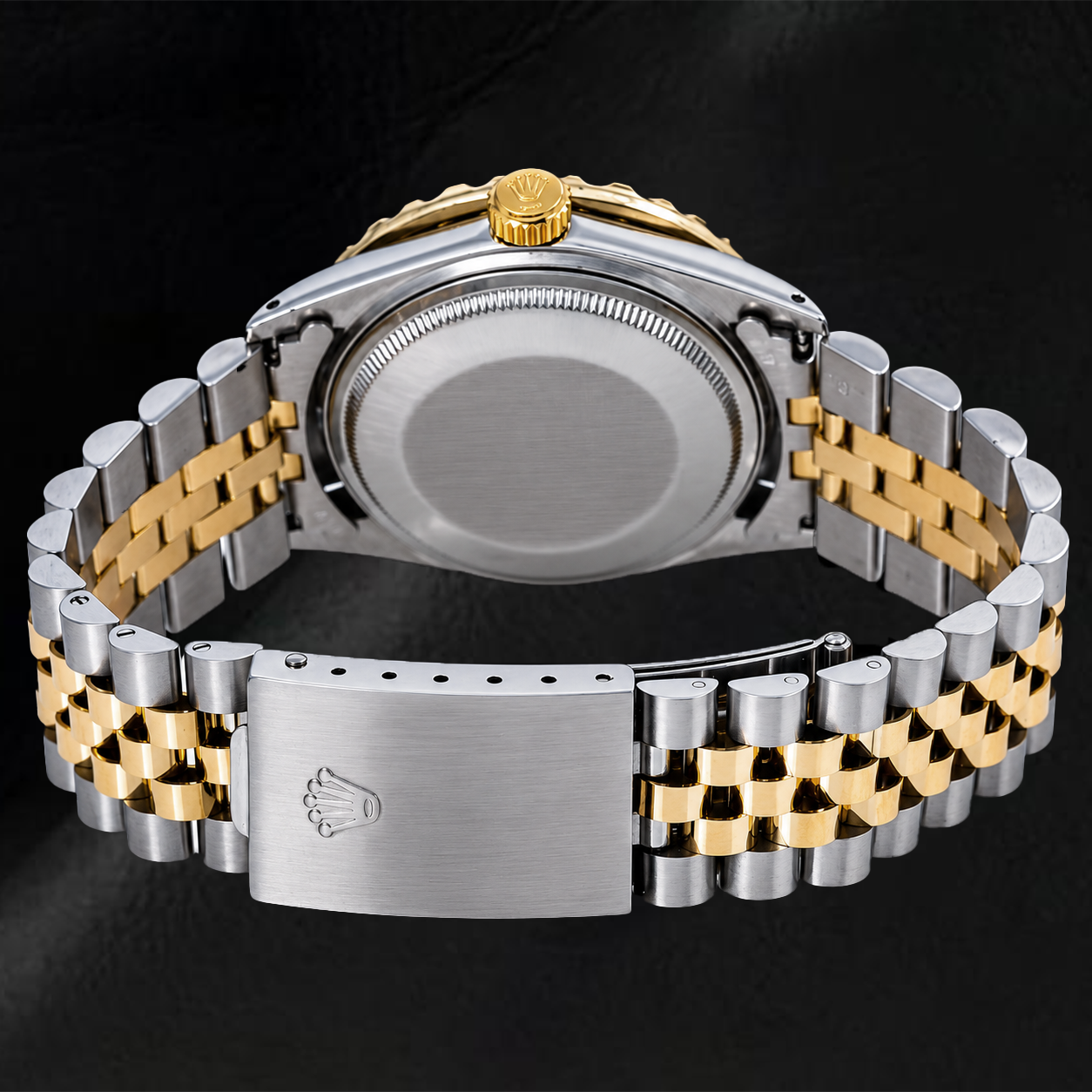 Rolex Datejust 36 mm 1601 Blaues Diamantzifferblatt mit römischen Ziffern Bicolor Jubilé-Armband