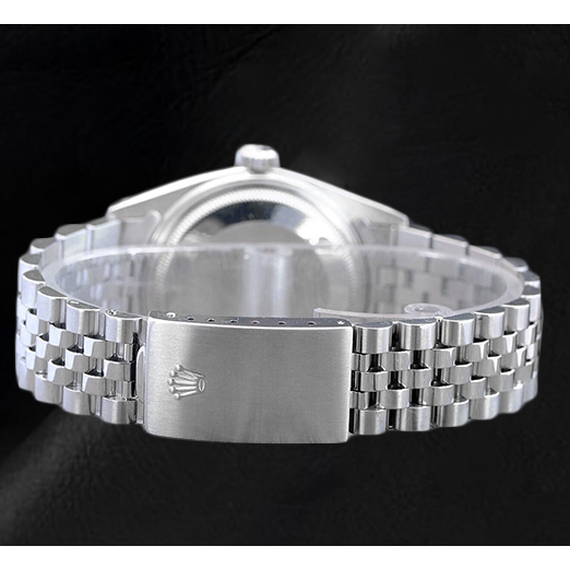 Rolex Datejust 36 mm Edelstahluhr mit grünem Diamantzifferblatt
