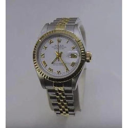 Rolex Datejust 36 mm Herrenuhr, weißes Zifferblatt, zweifarbiges Armband, SCHNELLSET