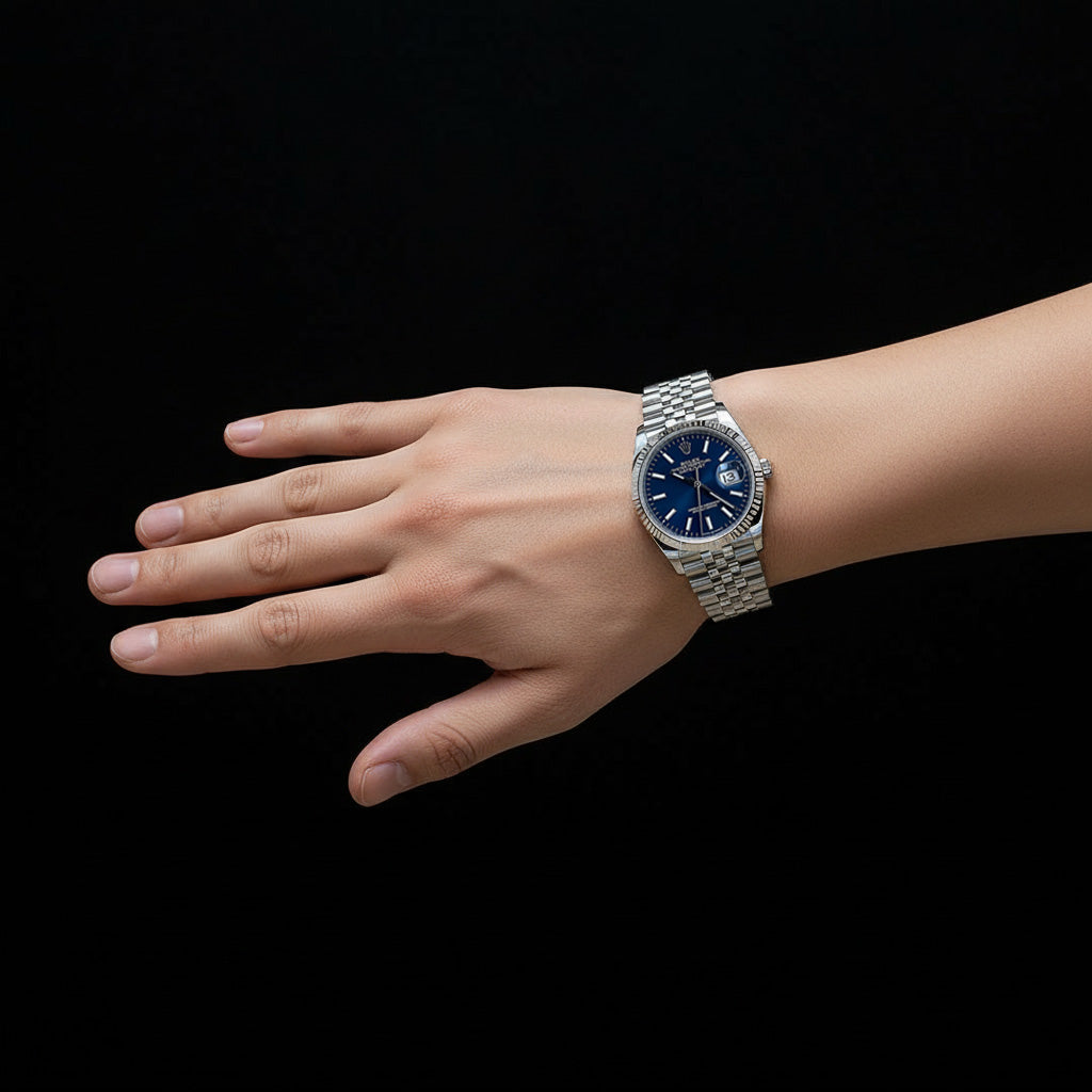 Rolex Datejust 36 mm Jubiläums-Herrenuhr aus Edelstahl