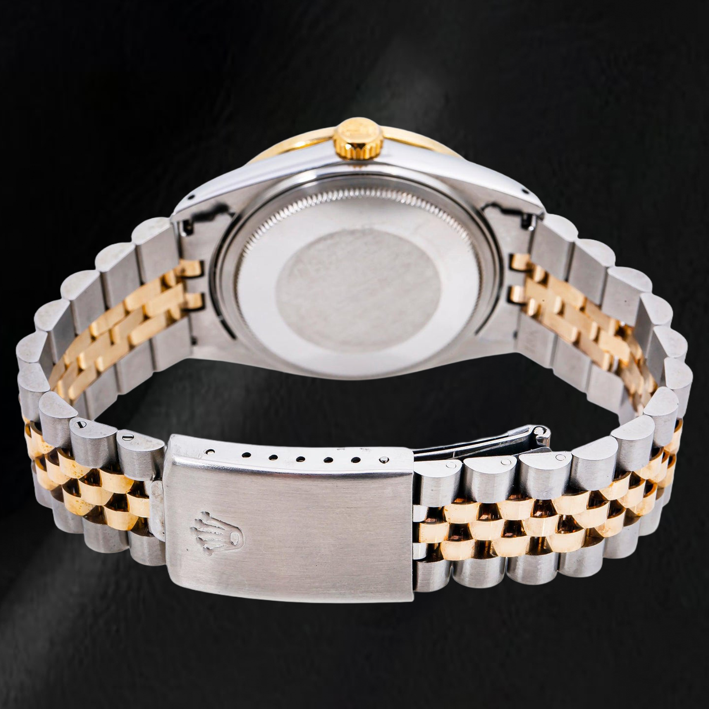 Rolex Datejust 36 mm 16013 Bicolor-Uhr mit rotem arabischem Diamantzifferblatt