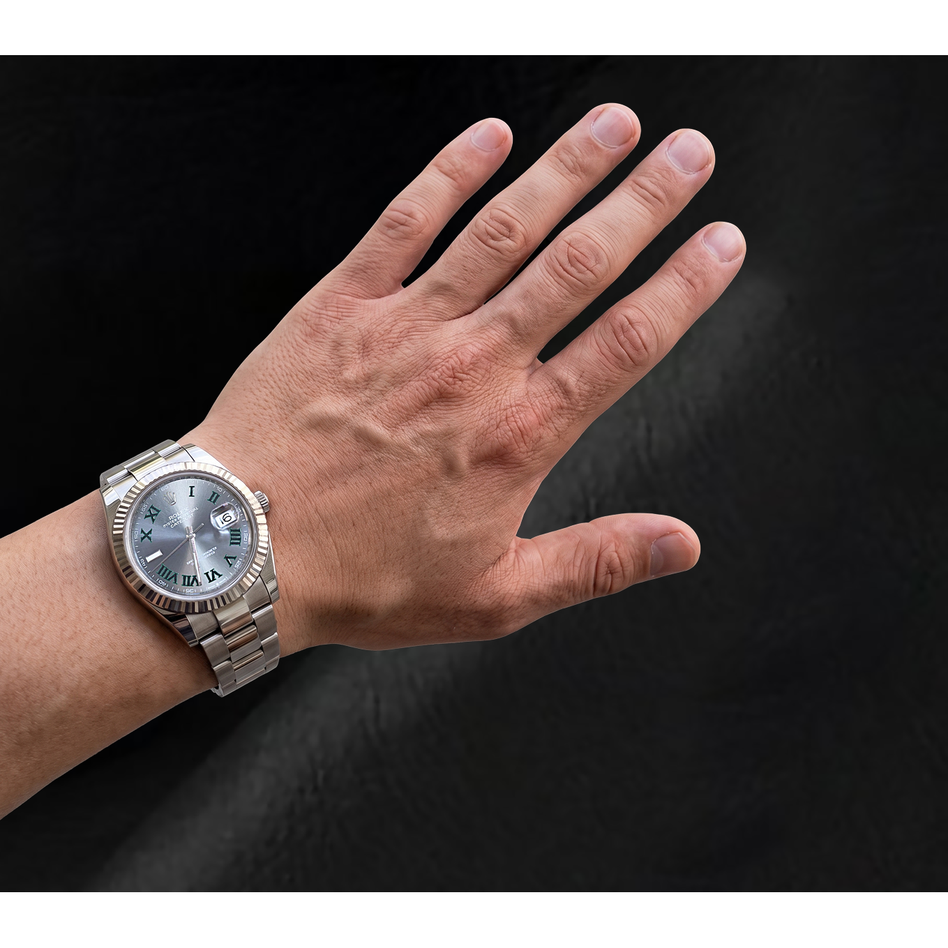 Rolex Datejust 41 Wimbledon Schiefer Zifferblatt Edelstahl Armbanduhr