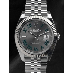 Rolex Datejust 41 mm Wimbledon römisch Herrenuhr aus Edelstahl
