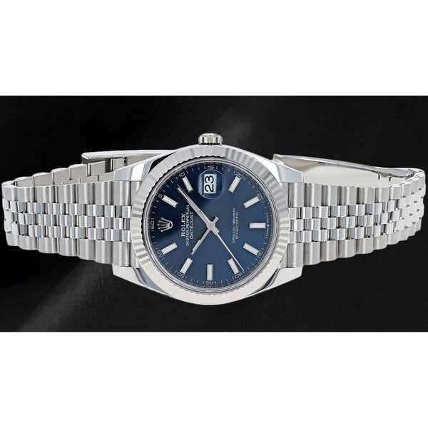 Rolex Datejust 41 mm blaue Jubilee-Stahl-Herrenuhr1