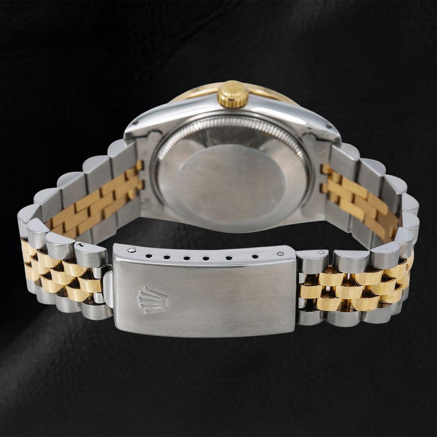 Rolex Datejust 6824 31 mm Uhr mit weißem Perlmutt-Diamantzifferblatt, römischen Ziffern und Bicolor Jubilé-Armband