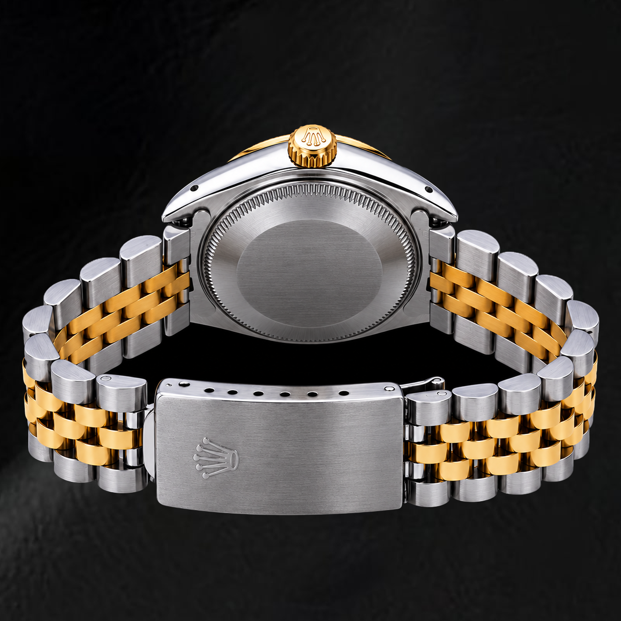 Rolex Datejust 68273 31 mm Bicolor Uhr Blaues Diamantzifferblatt