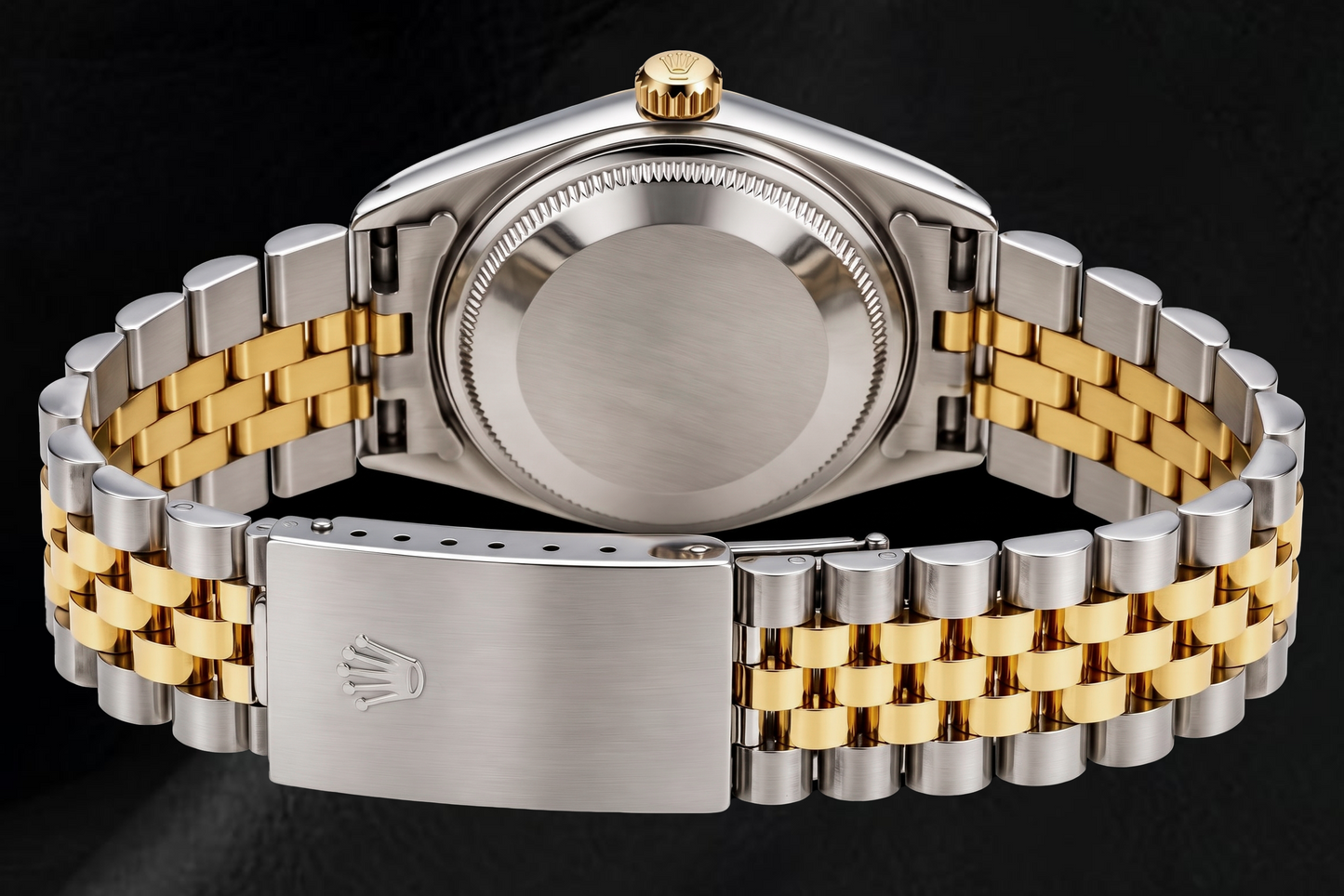 Rolex Datejust 68273 31 mm Bicolor Uhr mit weißem Perlmutt-Diamantzifferblatt und römischen Ziffern