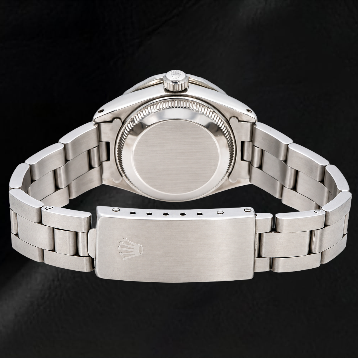 Rolex Datejust 69160 26 mm Uhr aus Edelstahl mit lachsfarbenem Diamantzifferblatt und Oyster-Armband