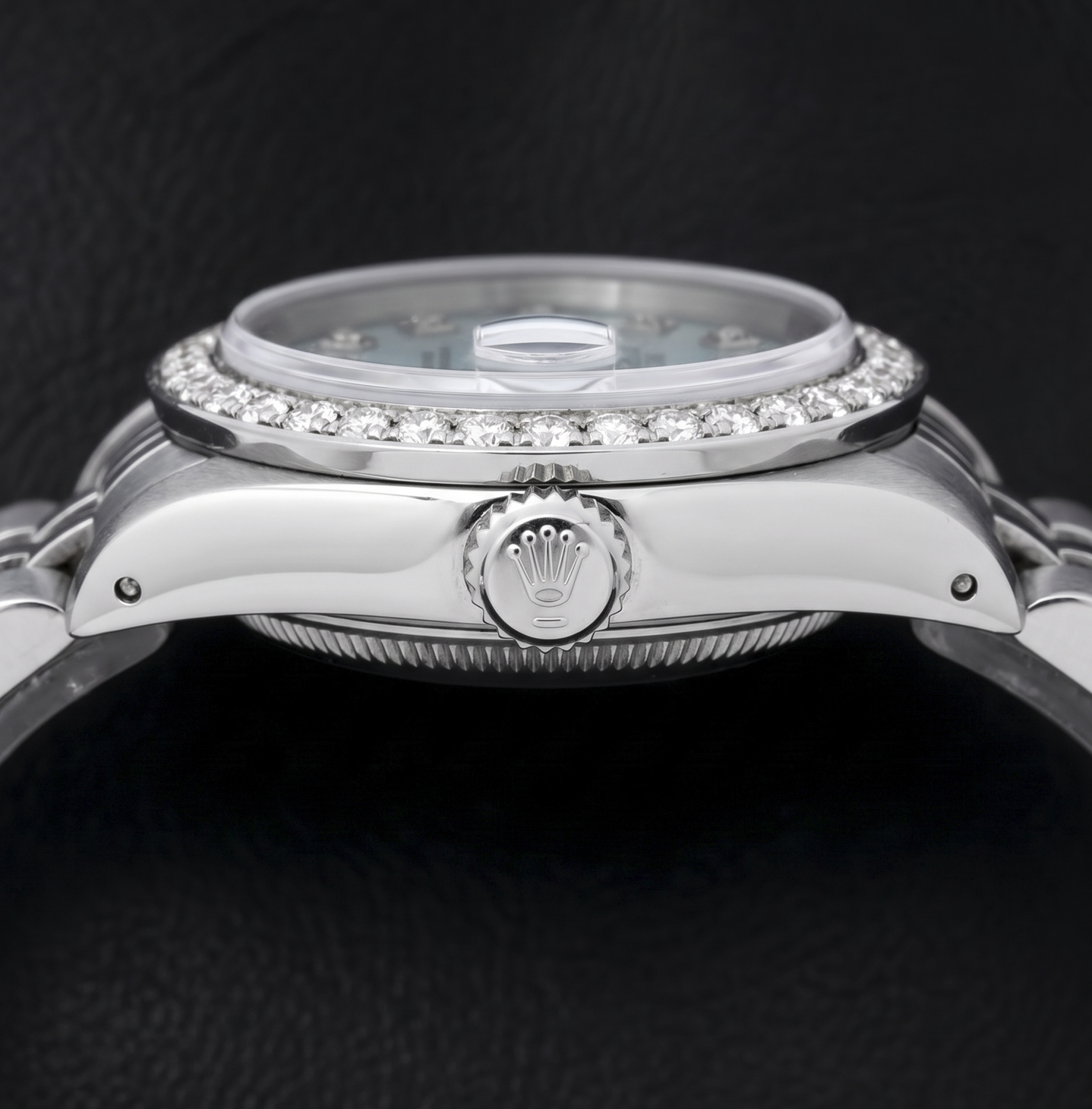 Rolex Datejust 6916 26 mm Uhr aus Edelstahl mit blauem Diamantzifferblatt