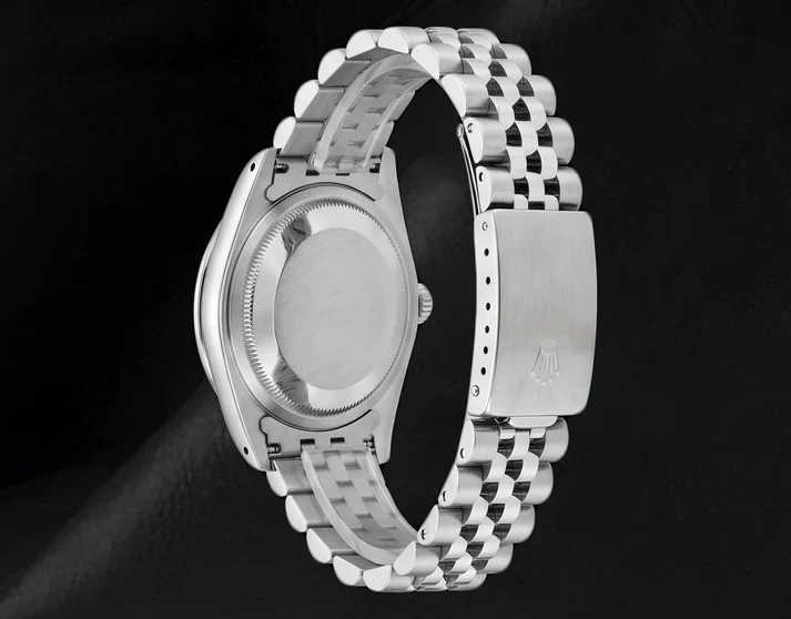 Rolex Datejust 6916 Blaues Diamantzifferblatt 26 mm Diamantlünette Edelstahl Uhr