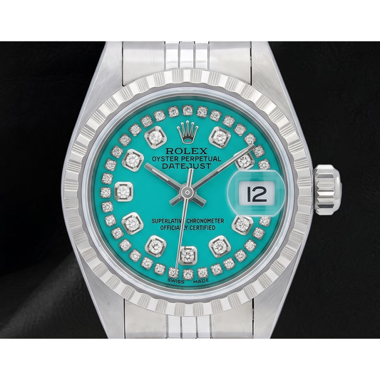 Rolex Datejust 6916 String-Diamantzifferblatt 26 mm Edelstahluhr
