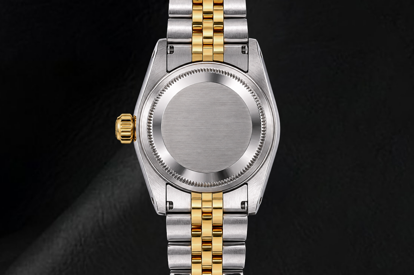 Rolex Datejust 69173 26 mm Bicolor Uhr, champagnerfarbenes Zifferblatt mit Stabindizes