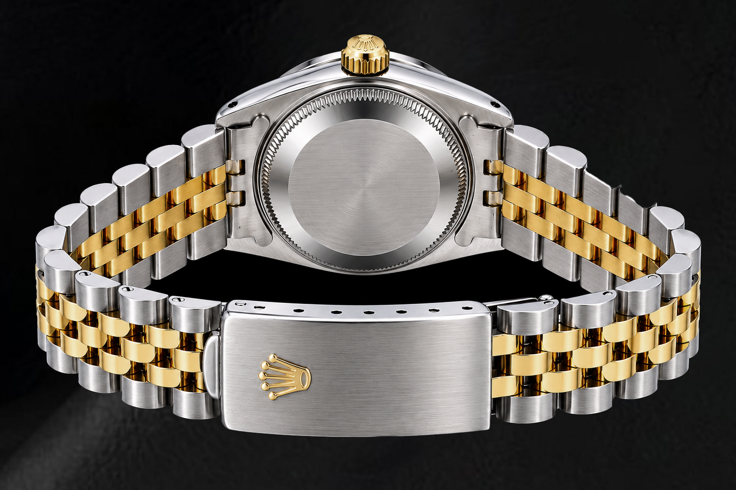 Rolex Datejust 69173 26 mm Bicolor Uhr, champagnerfarbenes Zifferblatt mit Stabindizes