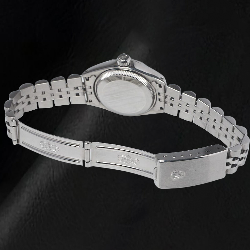 Rolex Datejust 69174 26 mm Edelstahluhr mit blauem Diamantzifferblatt