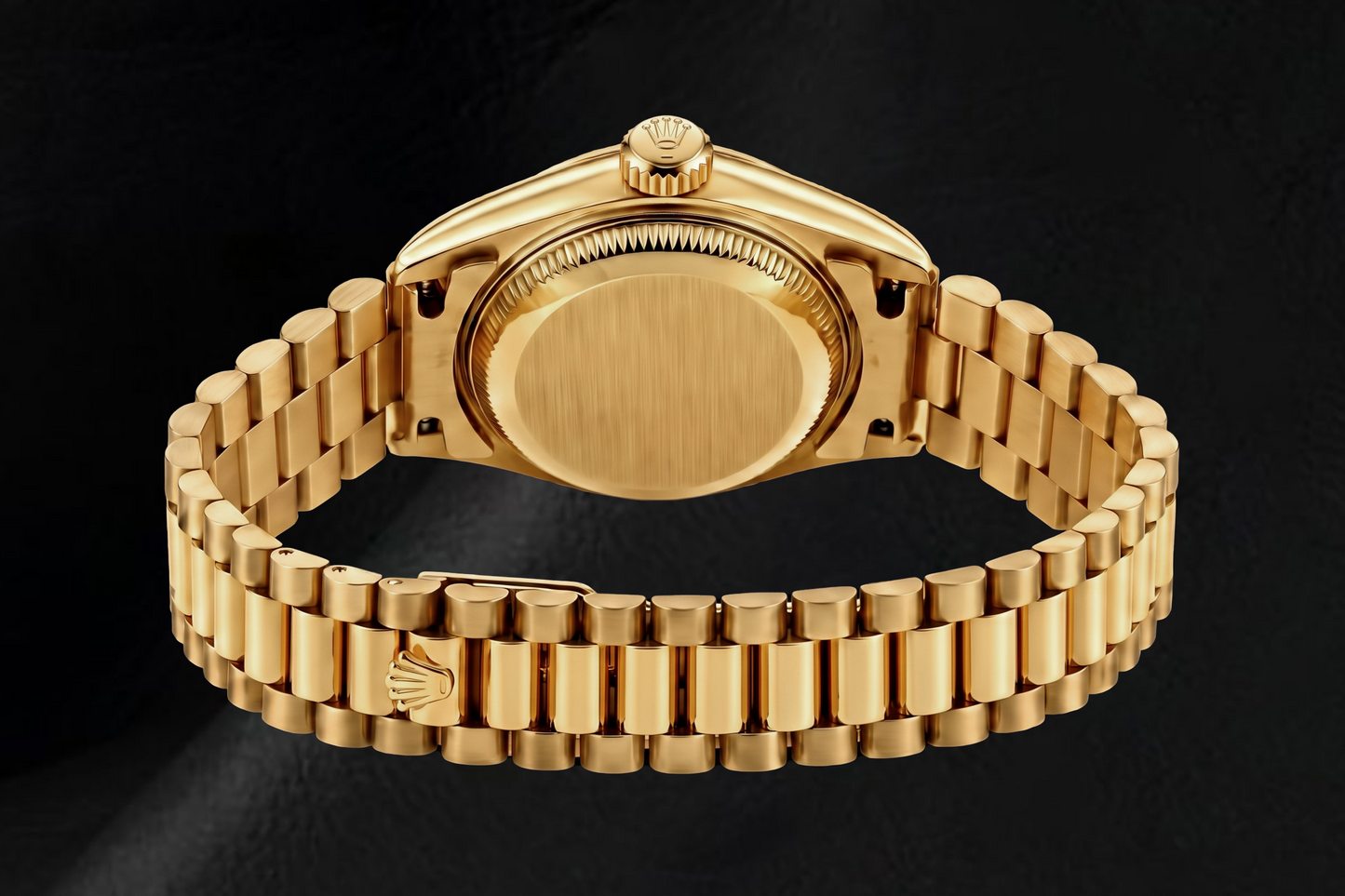 Rolex Datejust 69178 26 mm Gelbgold-Uhr mit schwarzem Diamantzifferblatt